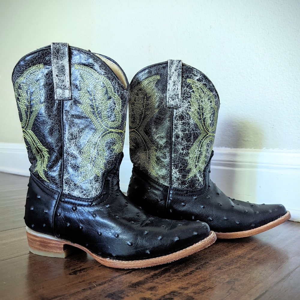 Veretta little boys ostrich cowboy boots  little boys 22 = 4Y US